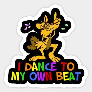 Funky Dancing Cat Sticker